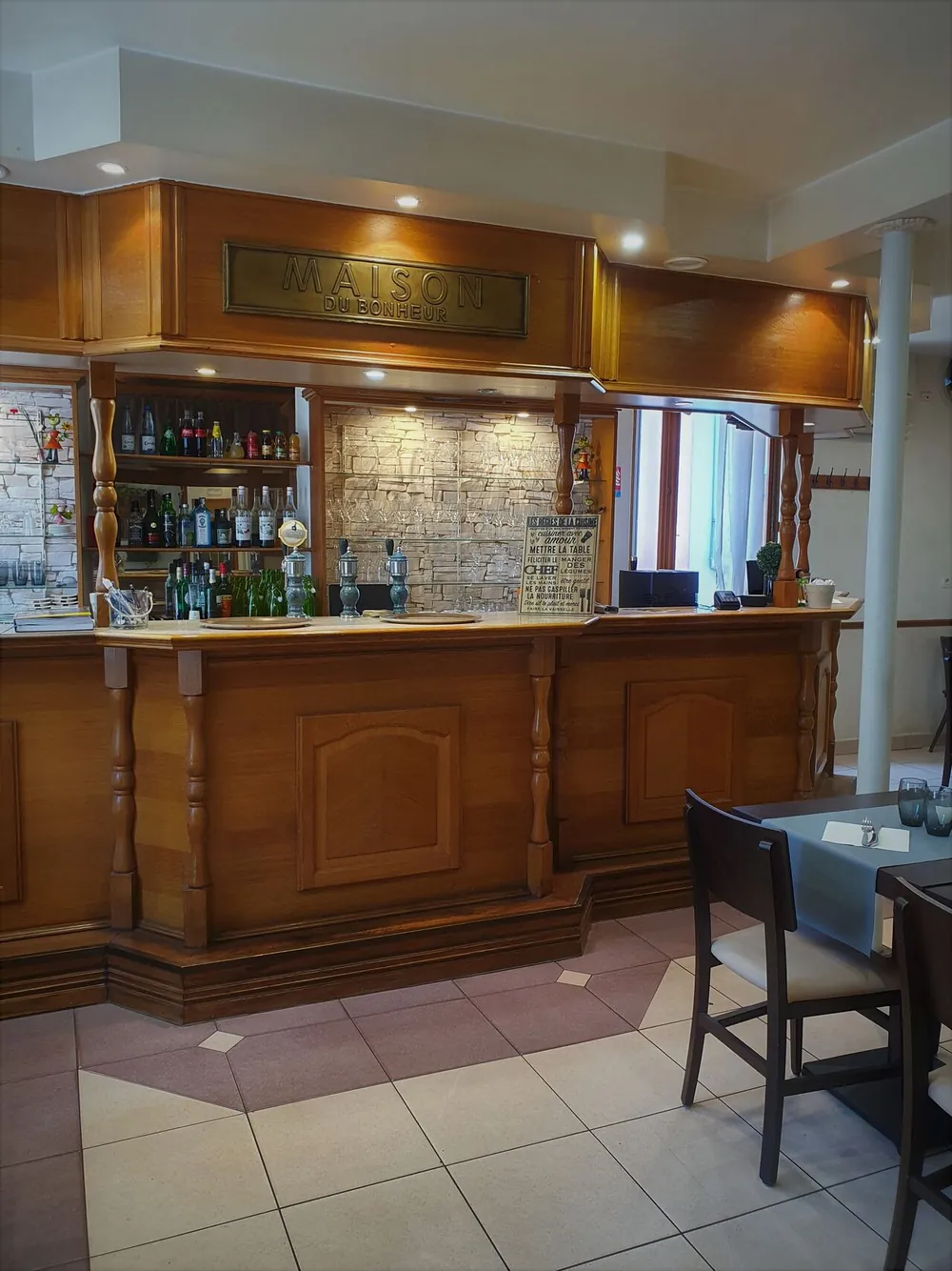 Le comptoir en bois